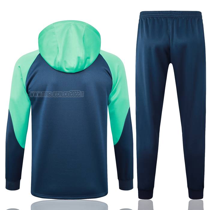Tuta da Track de Felpa del Barcellona 2023-2024 Blu y Verde